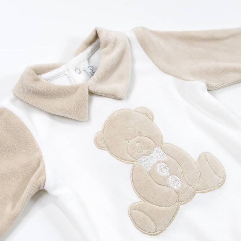 Tutina in ciniglia con colletto Les...