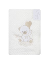 Orsetto - coperta Nazareno Gabrielli in soft pile per lettino - Panna