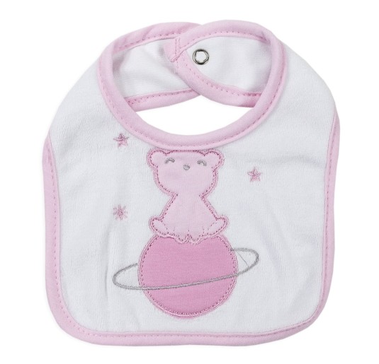 Embroidered bib with clip closure by Ellepi AD9812B 2