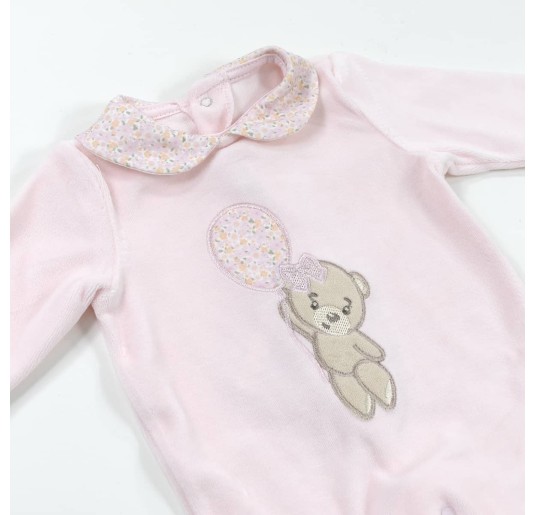 Tutina in ciniglia ricamata Les Jolies LJ24436RR 2