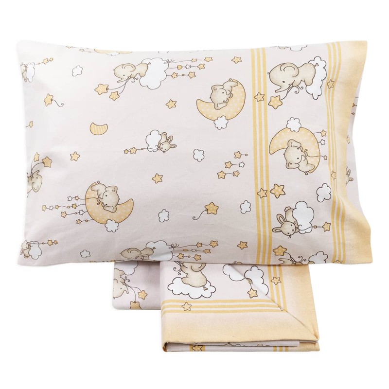 Moonie - Cotton cot bed sheet set by Biancaluna