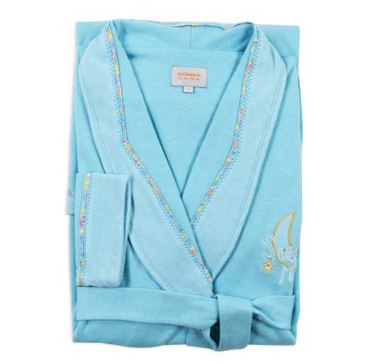 Claire - Long cotton dressing gown by Donna Cara 2