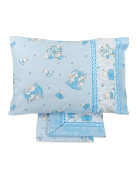 Simba - set lenzuola cotone per lettino Biancaluna - Azzurro