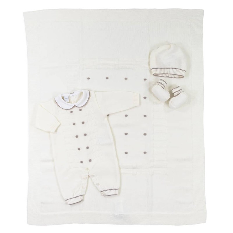 Newborn Boy Layette Set in Pure Wool by Stella IB84