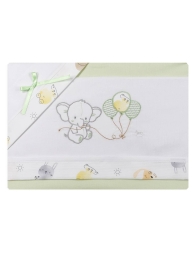 Set lenzuola culletta e carrozzina Mio Piccolo LC963 - Verde