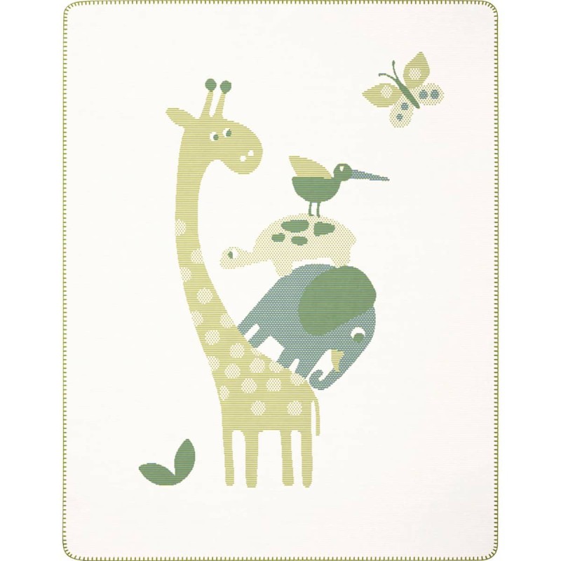Zoo - Biederlack blanket in warm cotton for cot B6504 Zoo - Biederlack blanket in warm cotton for cot B6504