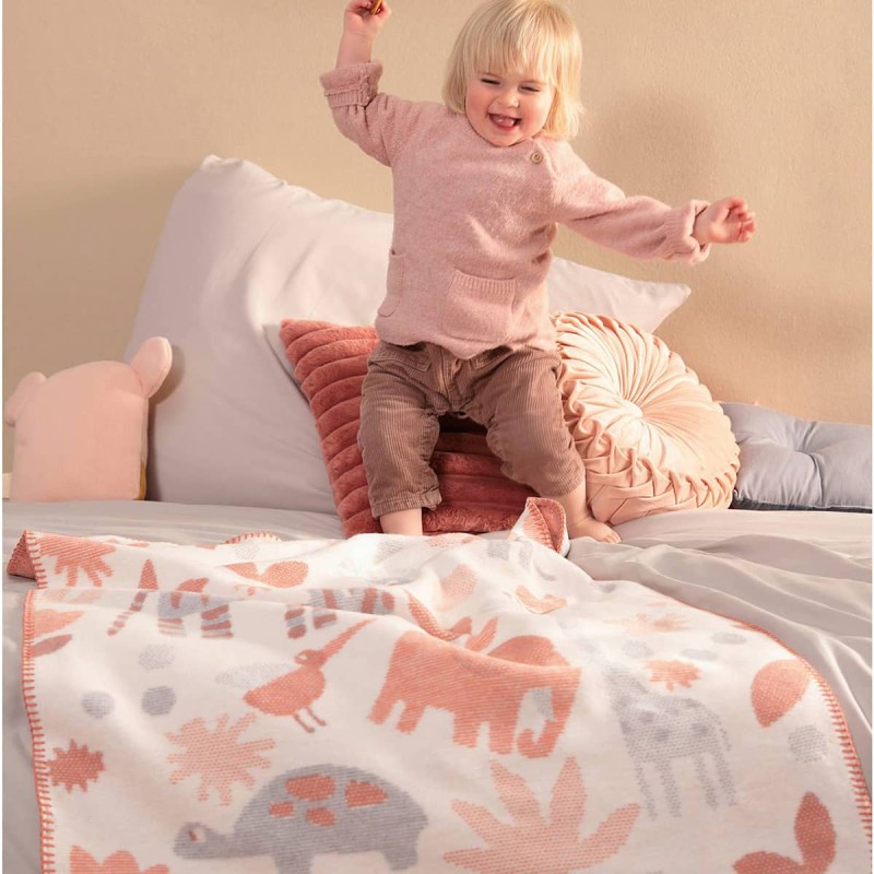 Zoo - copertina Biederlack in caldo cotone per lettino B6503