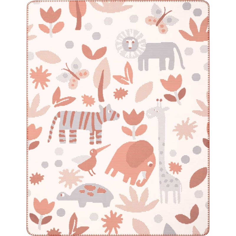 Zoo - Biederlack blanket in warm... Zoo - Biederlack blanket in warm...