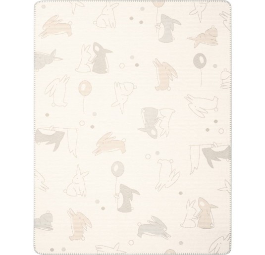 Little Rabbit - copertina Biederlack in caldo cotone per lettino B6501 2