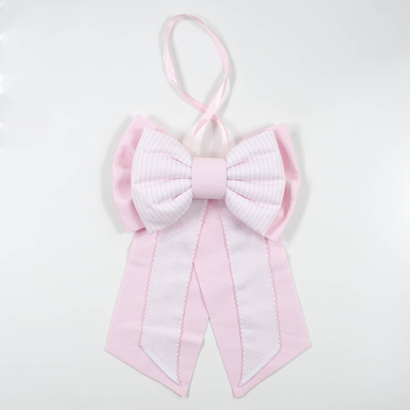 Birth bow with aida fabric inserts F105RR