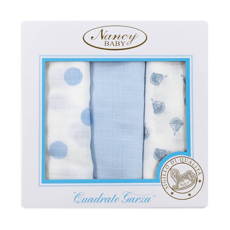 3-Pack Muslin Square teaseled surface Nancy Baby 502AZ