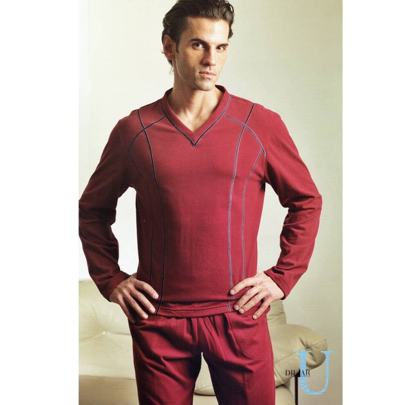 V-neck warm cotton pajamas by Diliar 2225