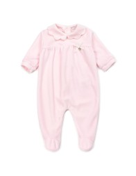 Tutina in ciniglia Coccode' con colletto e fiocchetto C60004