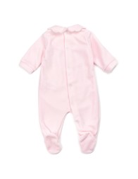 Tutina in ciniglia Coccode' con colletto e fiocchetto C60004