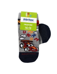 Brum Brum - Anti-slip socks in warm cotton - Gray