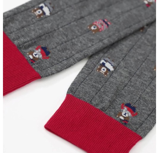 Long socks winter cotton bear by Perofil VPRC93035GR 2