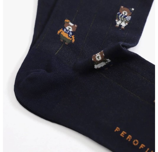 Long socks winter cotton by Perofil VPRC93035BL 2