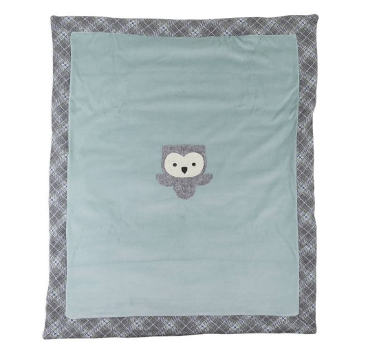 Little Owl - velvet chenille blanket for cradle pram Coccode' C60461 2
