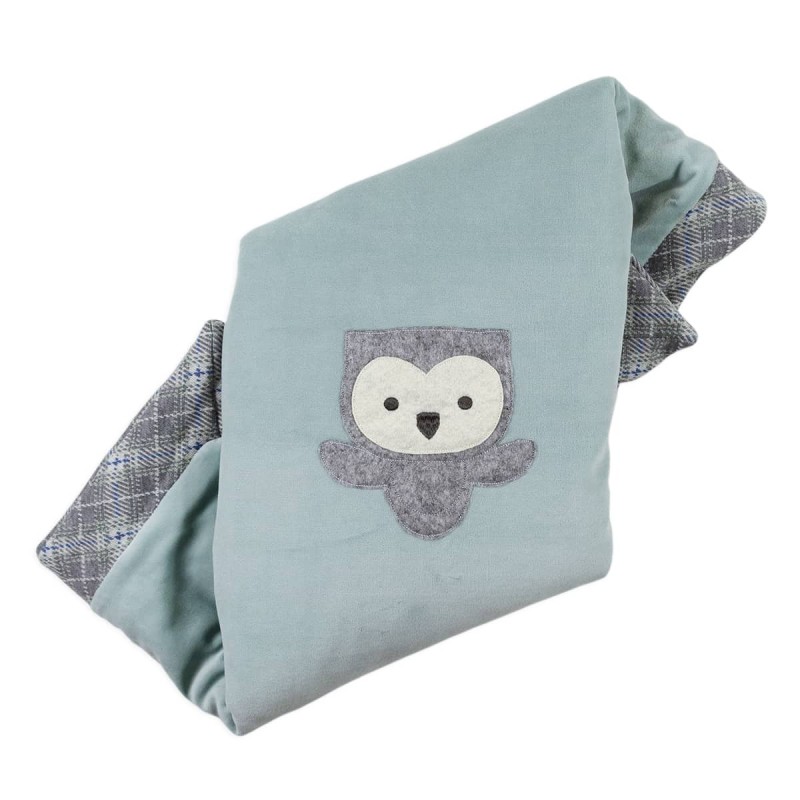 Little Owl - velvet chenille blanket for cradle pram Coccode' C60461