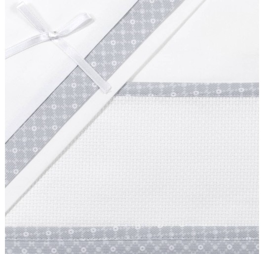 Cor crib sheet set aida canvas to embroider CI14AI03PQGR 2