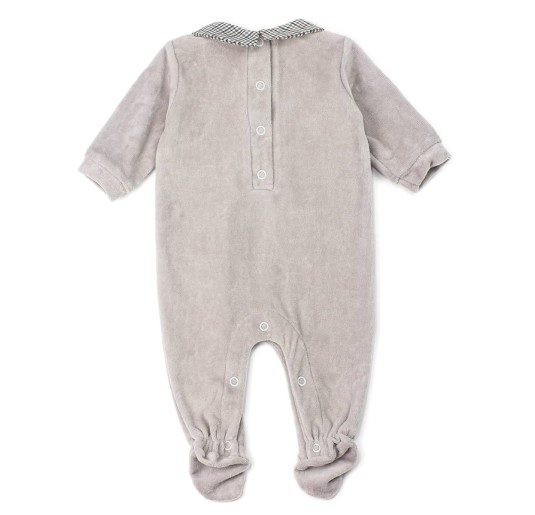Velour romper with Tartan details Coccodè C60000 2