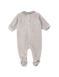 Velour romper with Tartan details Coccodè C60000