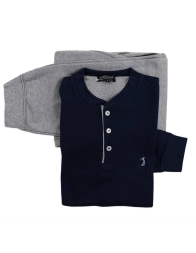 Pajamas cotton interlock by Ambizione 6708BL