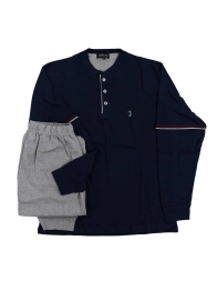 Pajamas cotton interlock by Ambizione 6708BL