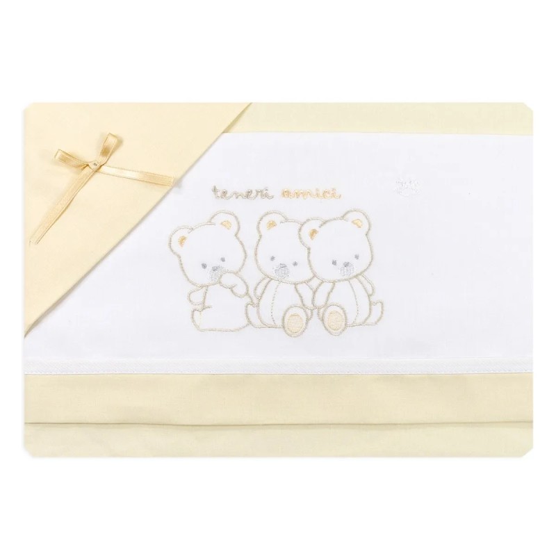 Trio Little Bears - Cot Crib bed sheet set Mio Piccolo LC944