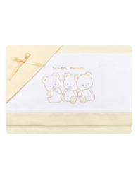 Trio Little Bears - Cot Crib bed sheet set Mio Piccolo LC944
