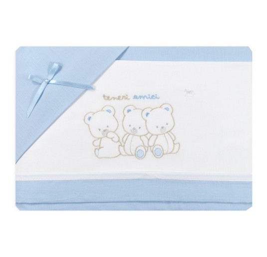 Trio Little Bears - Cot Crib bed sheet set Mio Piccolo LC944 2