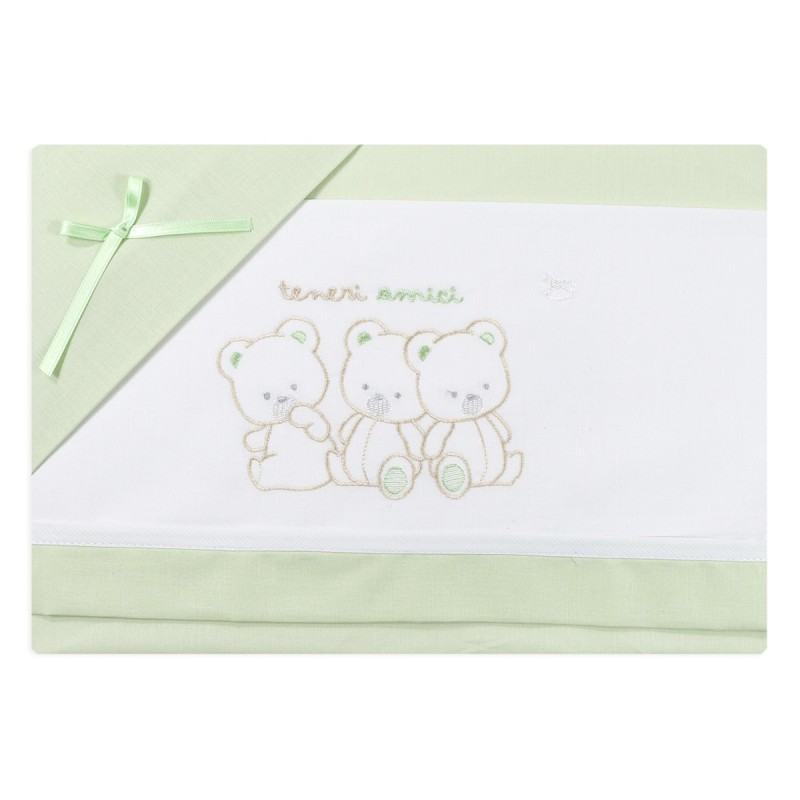 Trio Little Bears - Cot Crib bed sheet set Mio Piccolo LC944