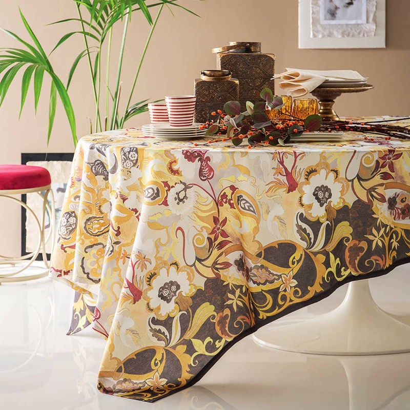 Persia - Cotton Tablecloth with Placed Print Dondi Home