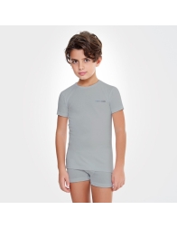 Confezione di 3 T-shirt girocollo bambino Enrico Coveri ET4000 - grigio