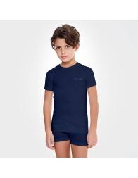 Confezione di 3 T-shirt girocollo bambino Enrico Coveri ET4000 - blu