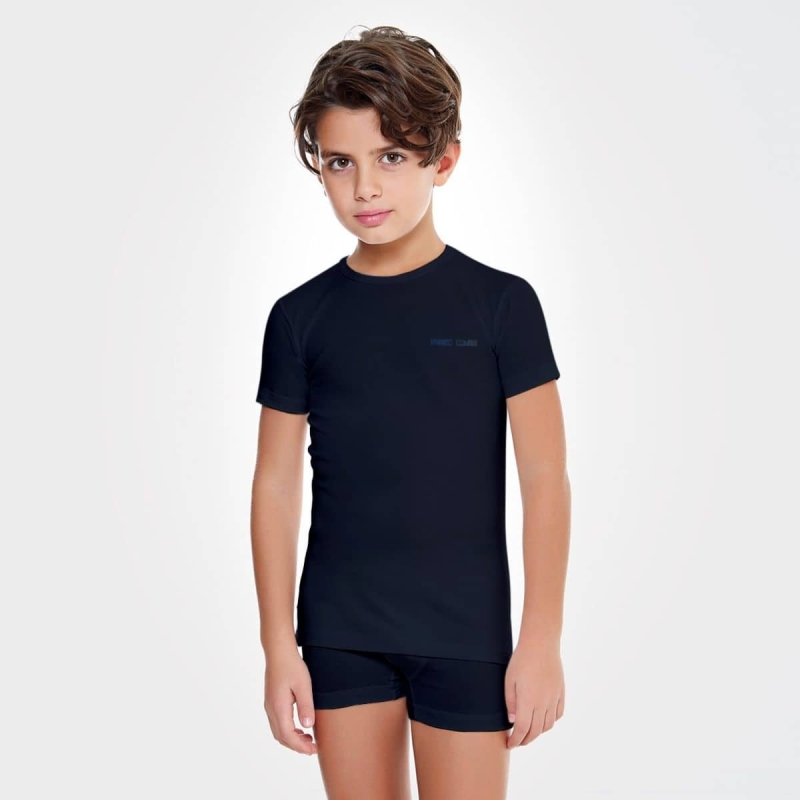 Confezione di 3 T-shirt girocollo bambino Enrico Coveri ET4000 - nero