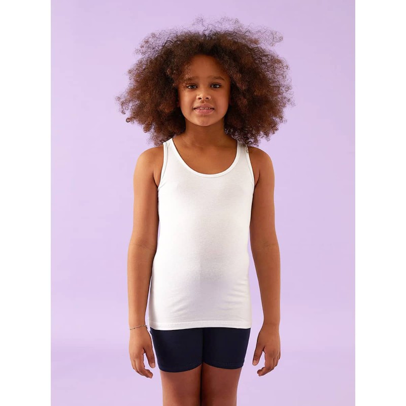 Girl's Stretch Cotton Tank Top by Jadea 283