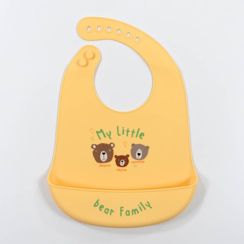 Bavaglino pappa in silicone “My Little Bear Family” Ellepi AD9867GG