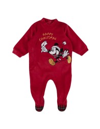 Mickey Mouse "Happy Christmas" - Disney Christmas Velour Onesie WQ3093