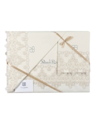 Lace - set lenzuola in puro cotone con pizzo Renato Balestra matrimoniale