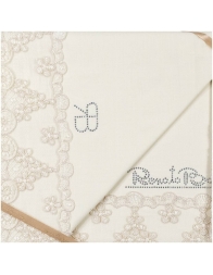 Lace - Pure Cotton Sheet Set with Lace by Renato Balestra, Double Size