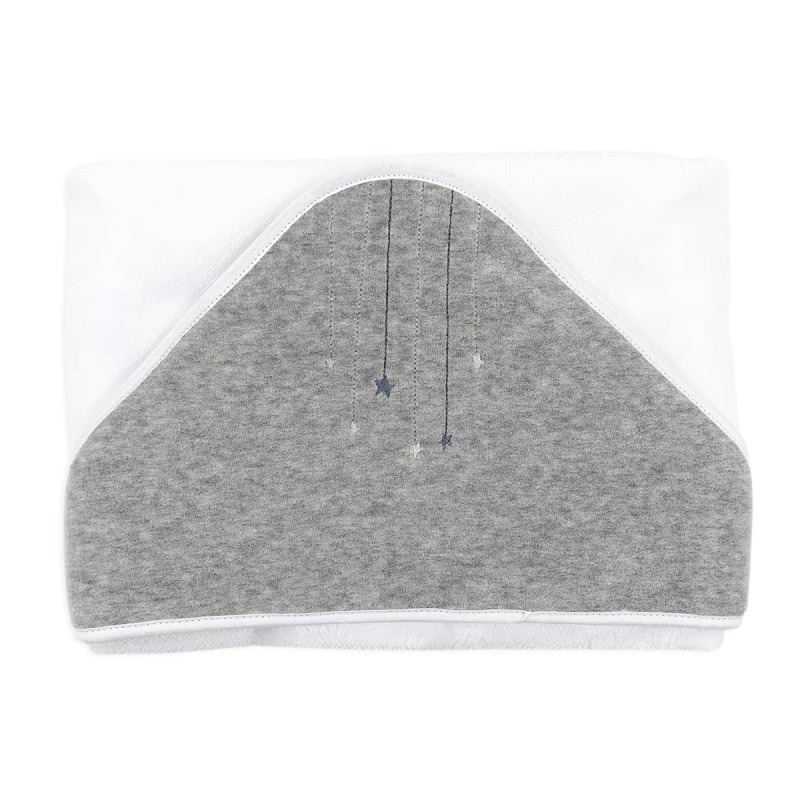 Gray Little Stars - Baby Bathrobe Triangle by Coccode' C60623CGR