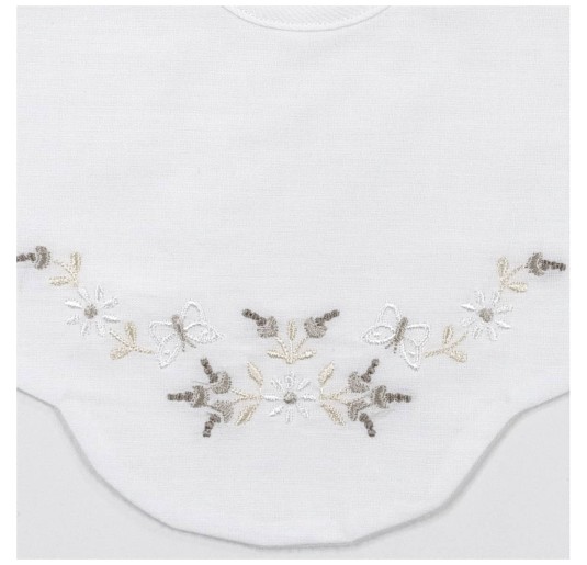 Embroidered bib in pure cotton by Corredo Italiano 00352TT 2