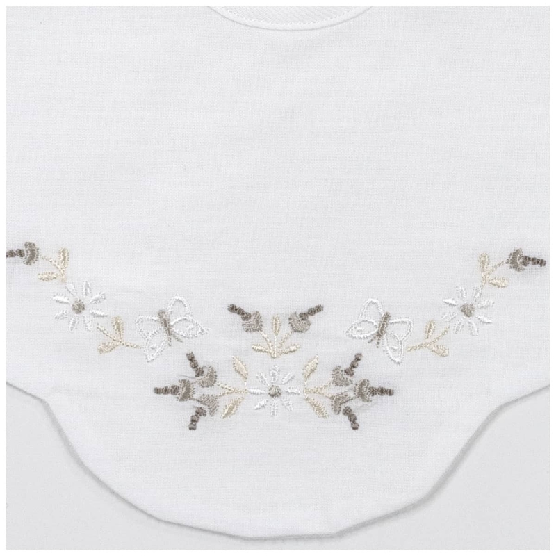 Embroidered bib in pure cotton by...