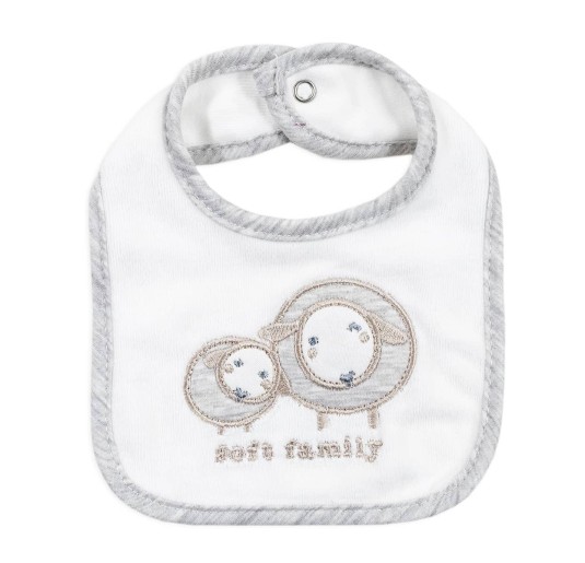 Embroidered Bib with Clip by Ellepi AD9842A 2