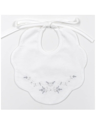 Embroidered bib in pure cotton by Corredo Italiano 00352GR