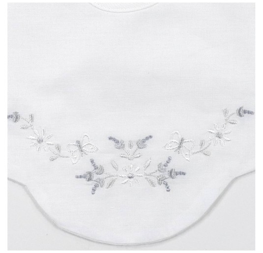 Embroidered bib in pure cotton by Corredo Italiano 00352GR 2