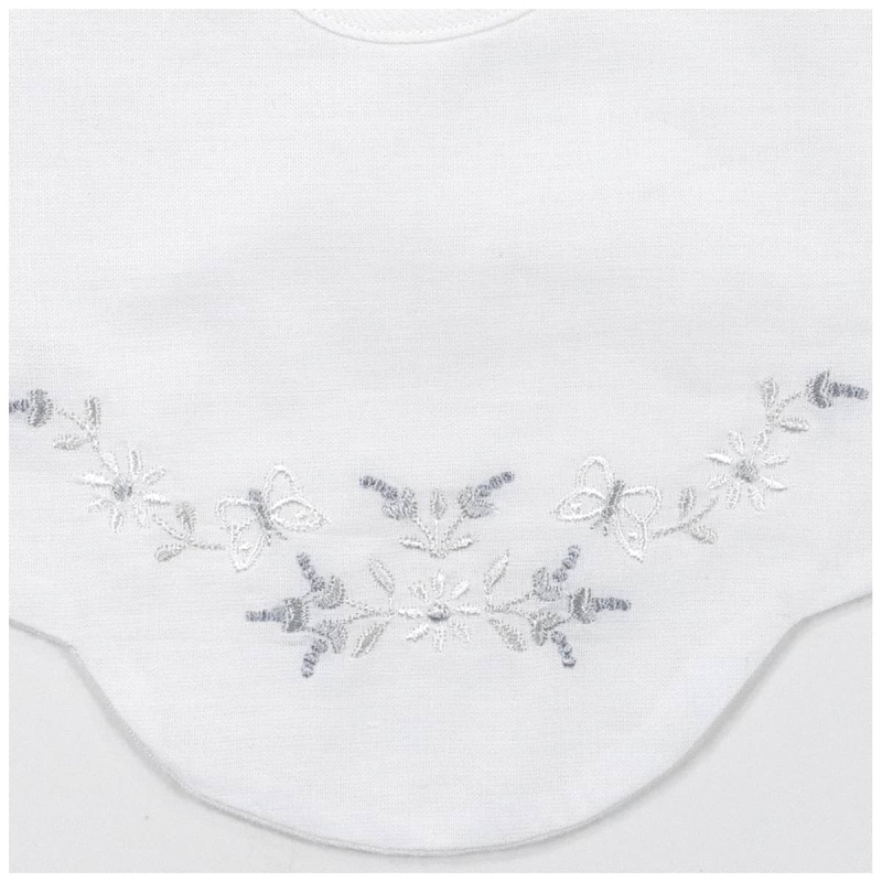 Embroidered bib in pure cotton by...