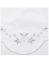 Embroidered bib in pure cotton by Corredo Italiano 00352GR