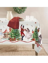 Ballerina - Christmas tablecloth in pure cotton x12